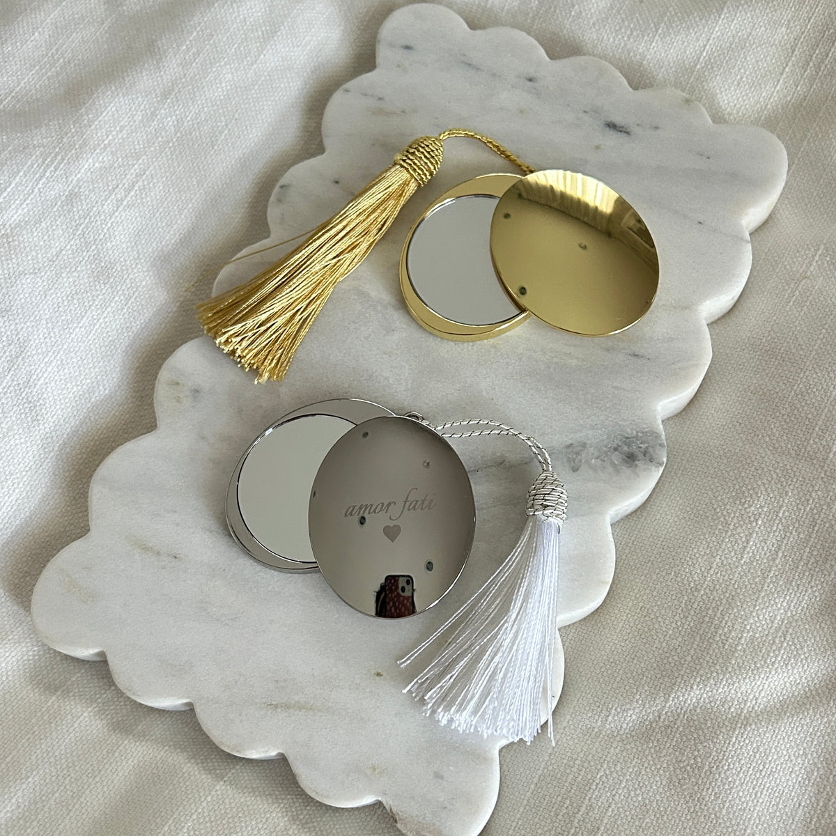 paisley pocket mirror
