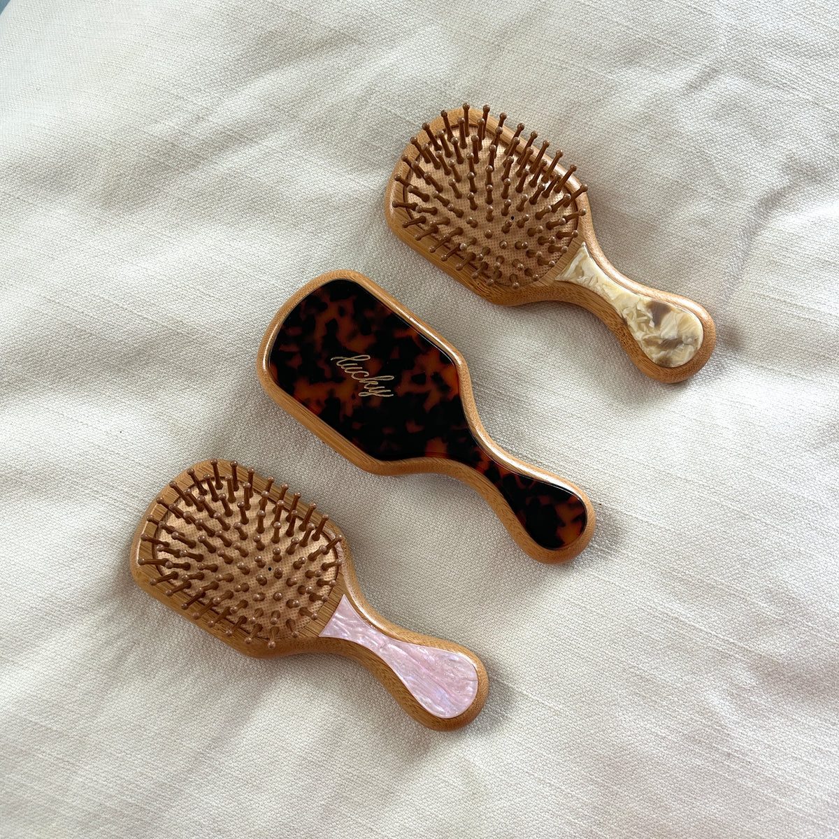 Mini Hair Brush (Bamboo Paddle)
